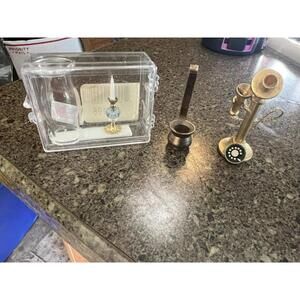 Vintage Miniature Brass Candle Holder, Miniature Candlestick, and Miniature Old-